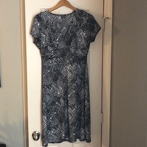 Ann Taylor Bamboo print A-line dress
